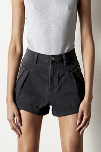 High Rise Roll Up Denim Shorts - Beloved Apparels