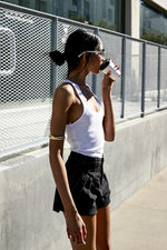 Load image into Gallery viewer, High Rise Roll Up Denim Shorts - Beloved Apparels
