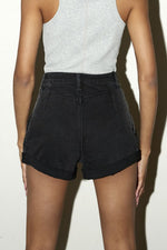 Load image into Gallery viewer, High Rise Roll Up Denim Shorts - Beloved Apparels
