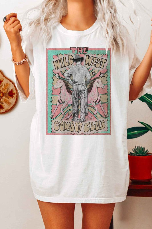 WILD WEST COWBOY GRAPHIC PLUS SIZE TEE / T-SHIRT - Beloved Apparels