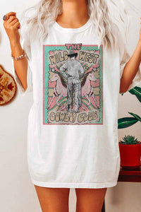 WILD WEST COWBOY GRAPHIC PLUS SIZE TEE / T-SHIRT - Beloved Apparels