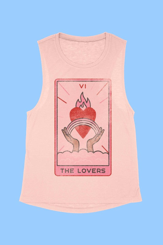 THE LOVERS TARROT GRAPHIC MUSCLE TANK - Beloved Apparels