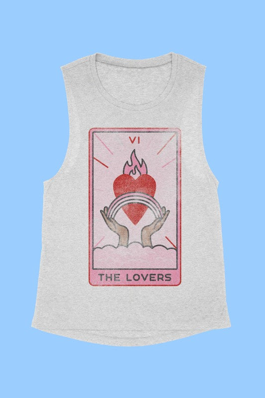 THE LOVERS TARROT GRAPHIC MUSCLE TANK - Beloved Apparels