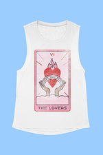 Load image into Gallery viewer, THE LOVERS TARROT GRAPHIC MUSCLE TANK - Beloved Apparels
