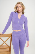 Load image into Gallery viewer, Ribbed Knit Tracksuit Two-Piece Set - Beloved Apparels
