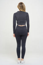 Load image into Gallery viewer, Ribbed Knit Tracksuit Two-Piece Set - Beloved Apparels
