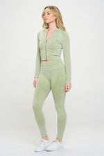 Load image into Gallery viewer, Ribbed Knit Tracksuit Two-Piece Set - Beloved Apparels
