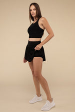 Load image into Gallery viewer, Wide Band Tennis Skirt with Zippered Back Pocket - Beloved Apparels
