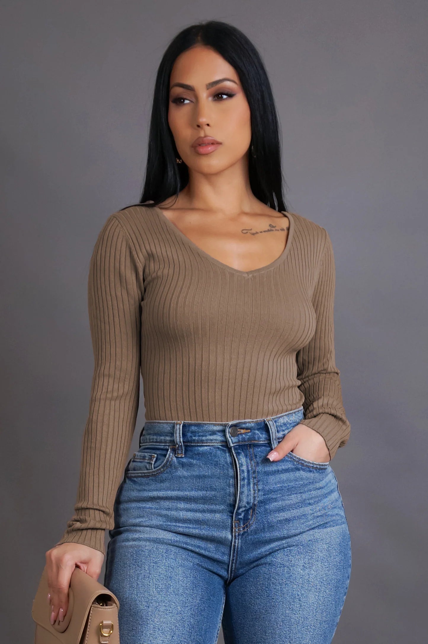 ribbed sweater one piece - Beloved Apparels