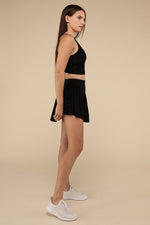 Load image into Gallery viewer, Wide Band Tennis Skirt with Zippered Back Pocket - Beloved Apparels
