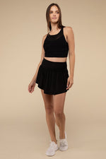 Load image into Gallery viewer, Wide Band Tennis Skirt with Zippered Back Pocket - Beloved Apparels
