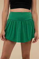 Load image into Gallery viewer, Wide Band Tennis Skirt with Zippered Back Pocket - Beloved Apparels
