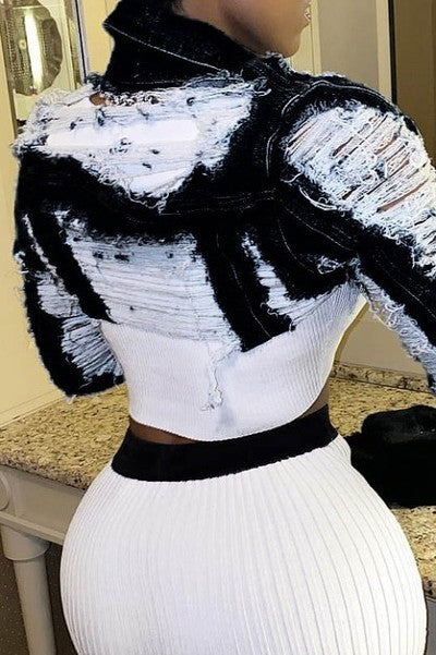 Bonnie Distressed Denim Jackets - Beloved Apparels